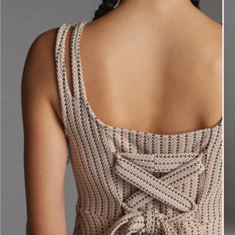 Maeve Pink Jaquard Mini Dress Small